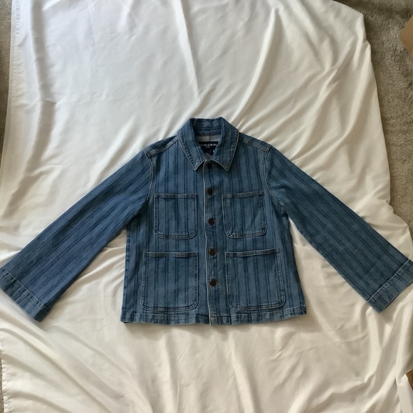 Veronica Beard NWOT Dahl Striped Jean Jacket, Size XS - Picture 11 of 16